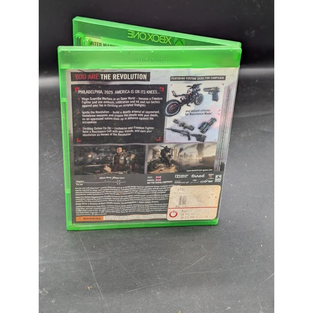 Homefront The Revolution Xbox One Game Disc Case Spirit Pack Insert